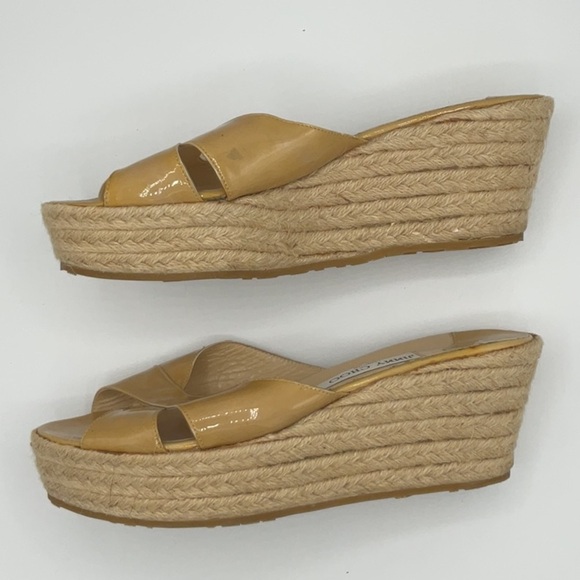 Jimmy Choo Paisley Criss Cross patent leather wedge - Picture 5 of 9